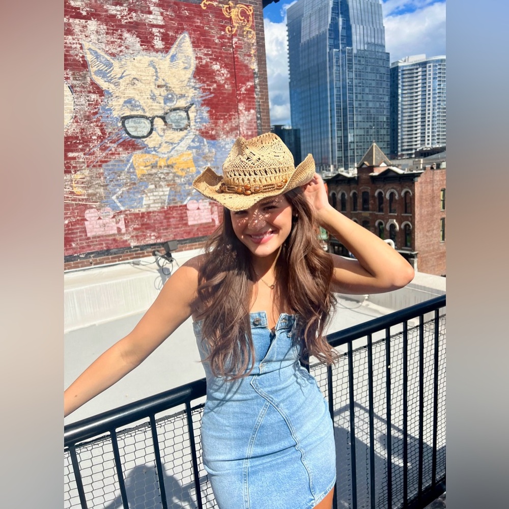 NWOT Zara Blue Strapless Denim Dress